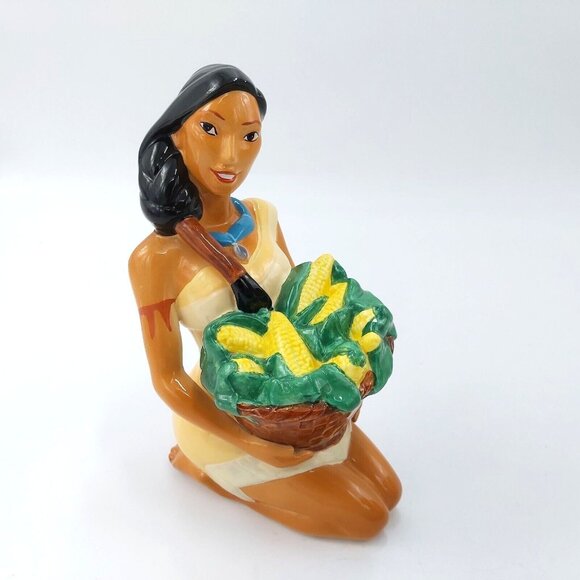Disney Pocahontas Figurine Holding Corn Basket Collectible Bank Enesco VTG - Picture 1 of 6